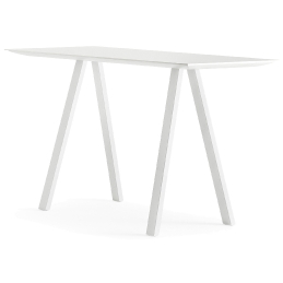 Mange debout table haute 4 pieds Arki exterieur Pedrali acier laqué plateau fin compact fenix style industriel