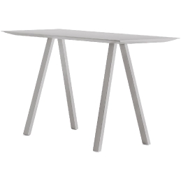 Mange debout table haute 4 pieds Arki exterieur Pedrali acier laqué plateau fin compact fenix style industriel
