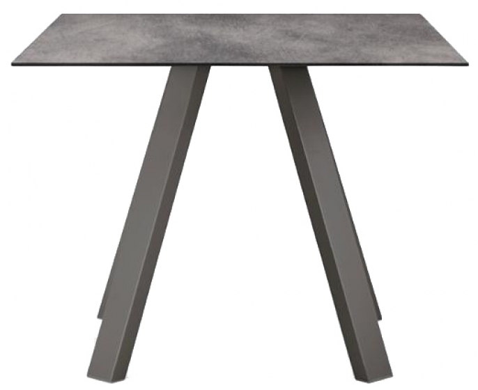 Table 4 pieds Arki pedrali acier laqué bois multiplis compact