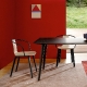Table design bois 4 pieds Babila Pedrali frene Plateau Fenix bois multiplis plateau design marbre 