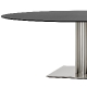 Tables pied central INOX Pedrali grande table design simple fonctionnel