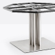 Tables pied central INOX Pedrali grande table design simple fonctionnel
