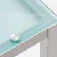 Table 4 pieds Kuadro verre pedrali acier satiné acier