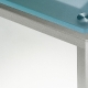 Table 4 pieds Logico Pedrali inox verre 