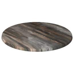 Plateau de table Moulé décor bois Werzalit rond sm france terrasse