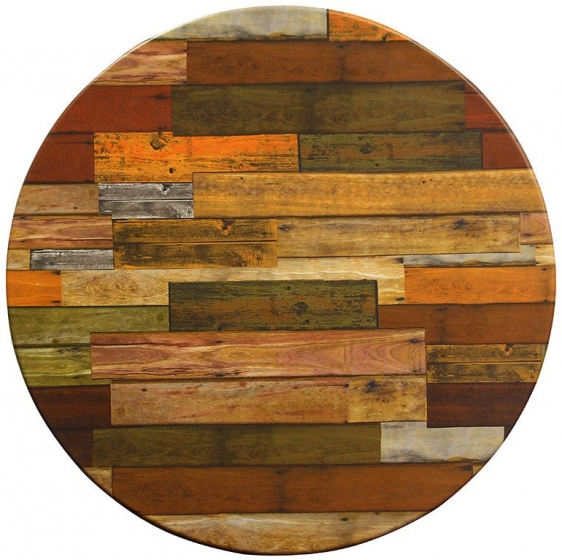 Plateau de table Moulé décor bois lamellé Werzalit kbana rouge, 122 ex works, 510 chadna, Kansas 508, Kbana taupe 211, Plank bl