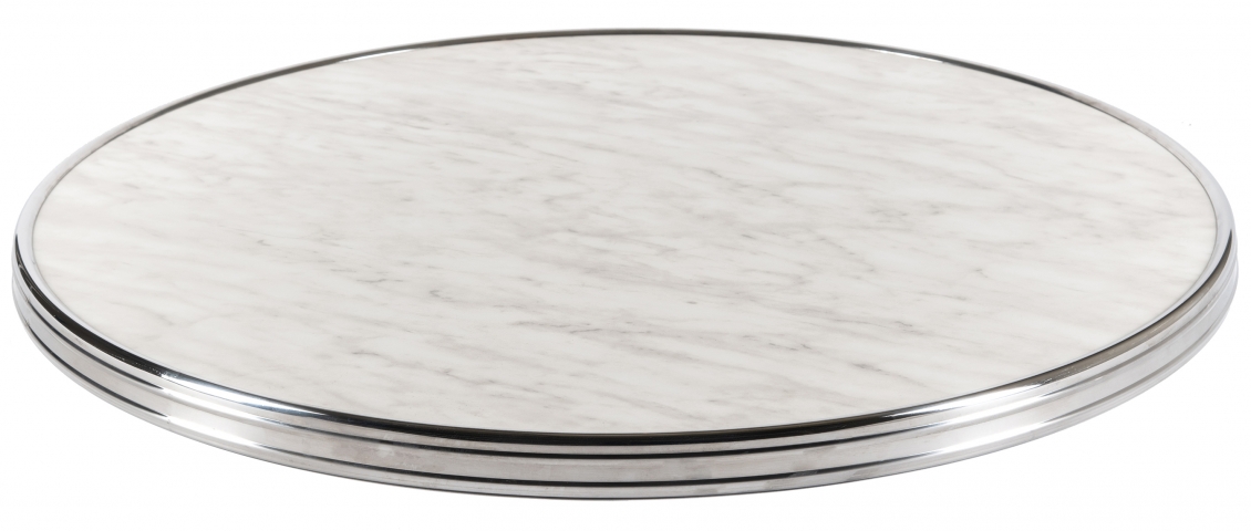 Plateau de table décor marbre de gêne marquina bistro Werzalit ronde 174 sienna, 209 marbre almeria, 506 verona, Marble sicile 1