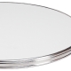 Plateau de table Solo uni bistro Werzalit rouge noir blanc alu gris cerclé laiton cerclage inox ou laiton mouluré 