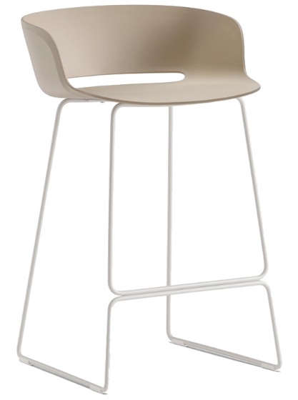 Chaise haute tabouret Babila Pedrali acier chrome garnie promo mobilier
