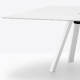 Table 4 pieds Arki pedrali acier laqué bois multiplis compact