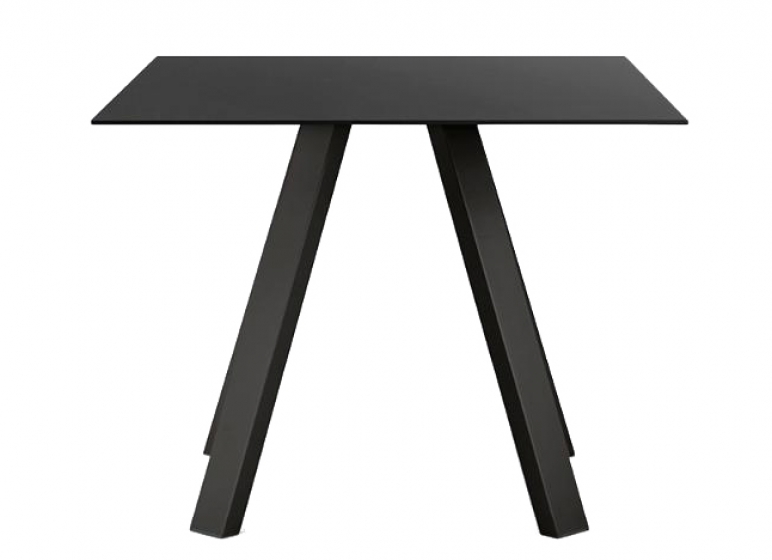 Table 4 pieds Arki pedrali acier laqué bois multiplis compact