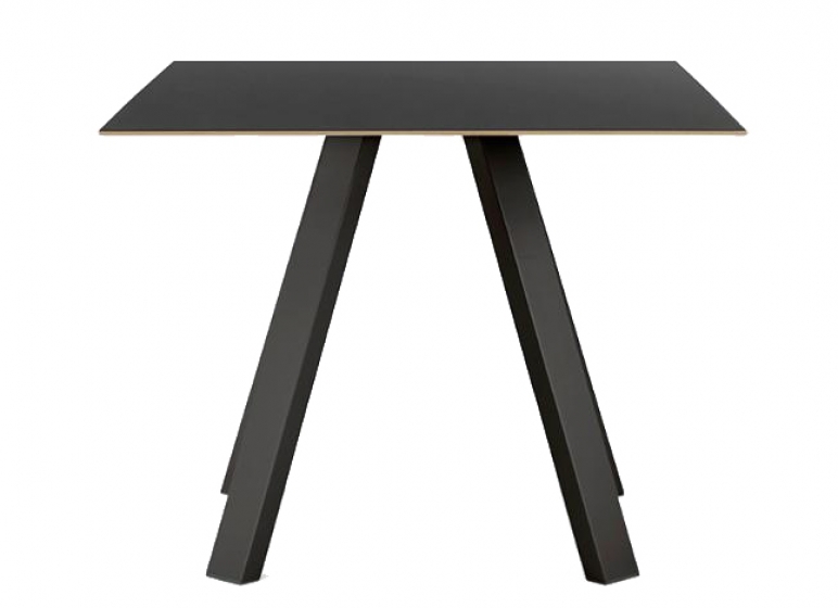 Table 4 pieds Arki pedrali acier laqué bois multiplis compact