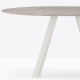 Table 4 pieds Arki pedrali acier laqué bois multiplis compact Recherche d'une table moderne pour restaurant