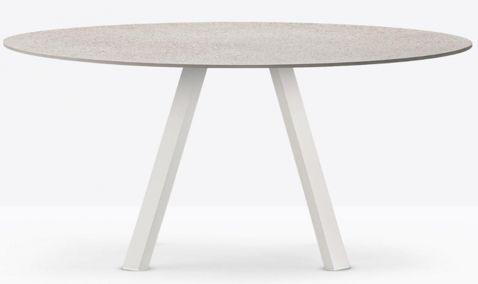 Table 4 pieds Arki pedrali acier laqué bois multiplis compact Recherche d'une table moderne pour restaurant