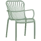 Fauteuil Bridge Triko jardin terrasse restaurant vert gris rouge 