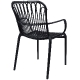 Fauteuil Bridge Triko jardin terrasse restaurant vert gris rouge 