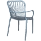 Fauteuil Bridge Triko jardin terrasse restaurant vert gris rouge 