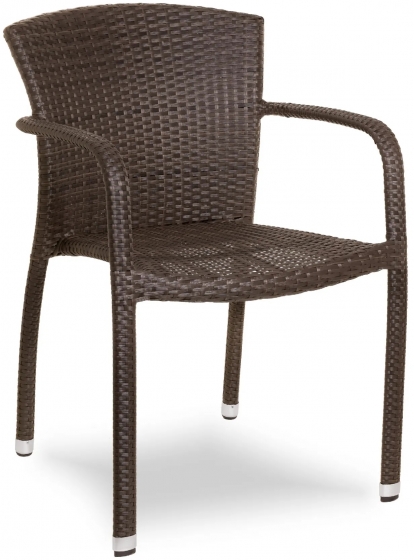 Fauteuil Bridge Monaco léger et empilable pour restaurant et terrasse tressage pratique blanc ou café pour chr horeca