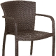 Fauteuil Bridge Monaco léger et empilable pour restaurant et terrasse tressage pratique blanc ou café pour chr horeca
