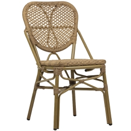 Chaise Gabryel terrasse restaurant jardin marron 