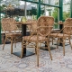 Chaise Gabryel terrasse restaurant jardin marron 