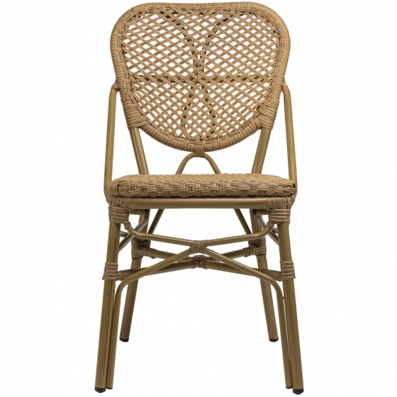 Chaise Gabryel terrasse restaurant jardin marron 