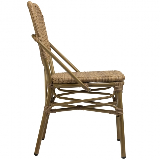 Chaise Gabryel terrasse restaurant jardin marron 