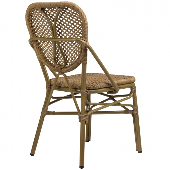 Chaise Gabryel terrasse restaurant jardin marron 