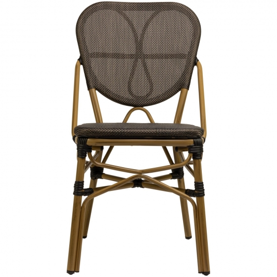 Chaise Gabryel terrasse restaurant jardin marron 