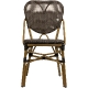 Chaise Gabryel terrasse restaurant jardin marron 