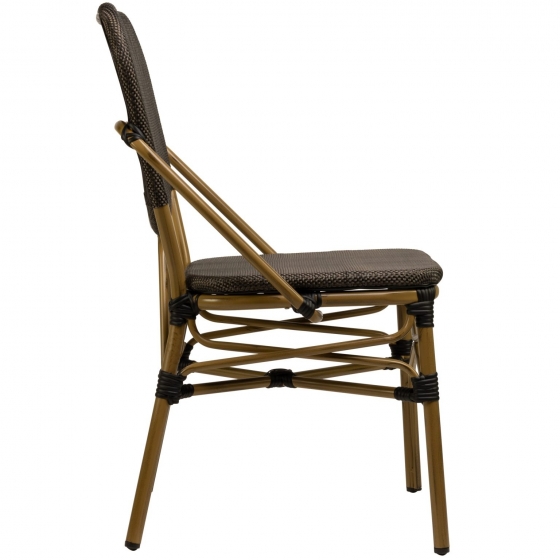 Chaise Gabryel terrasse restaurant jardin marron 