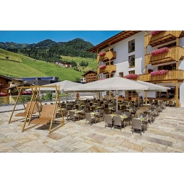 Fauteuil Merona java tressage wicker empilable pour terrasse plage et montagne chocolat 