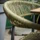 Fauteuil haut Koeta vert gradin terrasse restaurant bar 