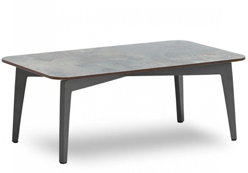 Table basse, Diva, Structure: aluminium laqué peint; Couleur: anthracite;