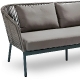 Canapé, Bergen, Dossier: corde; Structure: aluminium laqué peint; Assise: coussin garni;