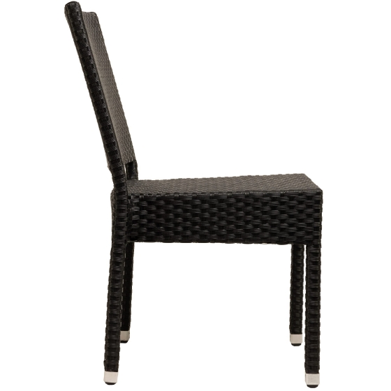 Chaise Madja • Aluminium 30*30*1,5 mm• Résistant aux UV• Tissage plat PE 5x5• Empilable