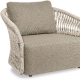 Fauteuil lounge, Method, Dossier: corde; Structure: aluminium laqué peint; Assise: coussin garni;