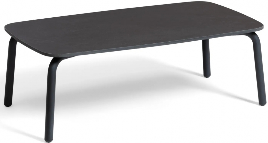 Table basse, Leaf, Structure: aluminium laqué peint; Couleur: orange, anthracite;