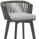 Fauteuil haut, Diva, Dossier: corde; Structure: aluminium laqué peint; Assise: coussin garni;