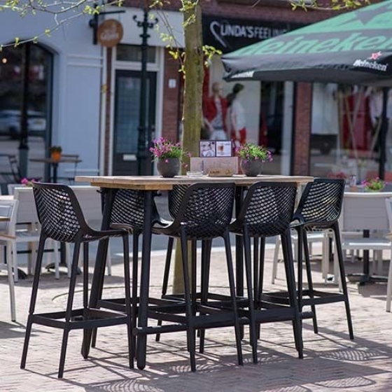 Chaise haute Tahiti jardin terrasse bar restaurant terrasse • Polypropylène avec fibre de verre• Empilable