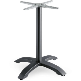 Pied de table Capri 4 branches Base en injection d'aluminium peint en polyester. pour terrasse restaurant