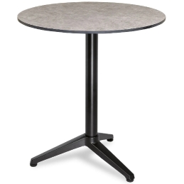 Pied de table colonne Tetris fonte aluminium peint encastrable avec plateau rabattable noir 