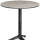 Pied de table colonne Tetris fonte aluminium peint encastrable avec plateau rabattable noir 