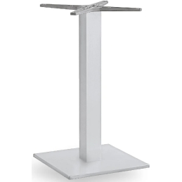 Pied de table colonne Lugano carré Bases en aluminium peint design épuré simple et pratique pour terrasse restaurant gris ou no