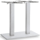 Pied de table rectangulaire colonne Lugano latéral pour terrasse de restaurant en aluminium design épuré gris ou noir 