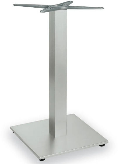 Pied de table colonne Zurigo pour terrasse et restaurant extérieur Pour plateaux Ø 80 cm ou 60x60 - 70x70 - 80x80 cm blanc gris 