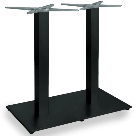 Pied de table colonne Zurigo latéral rectangulaire pour 4 aluminium peint pour extérieur blanc noir gris alu brillant Pour plat