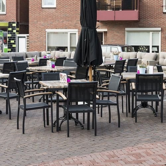 Pied de table Rivoli restaurant jardin terrasse bar kife noir 