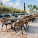 Pied de table Rivoli restaurant jardin terrasse bar kife noir 