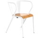 Fauteuil Bridge 5008 bois Adico Dossier: metal; Fonction: empilable x 8; Structure: acier laqué, aluminium; Assise: bois; Couleu